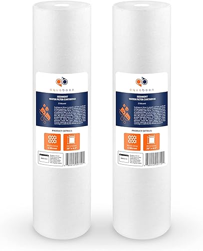 Miniatura 9 de Aquaboon Cartucho de filtro de sedimentos para toda la casa de 5 micrones, 20 x 4.5 pulgadas, repuesto de filtro de agua de 20 pulgadas, compatible