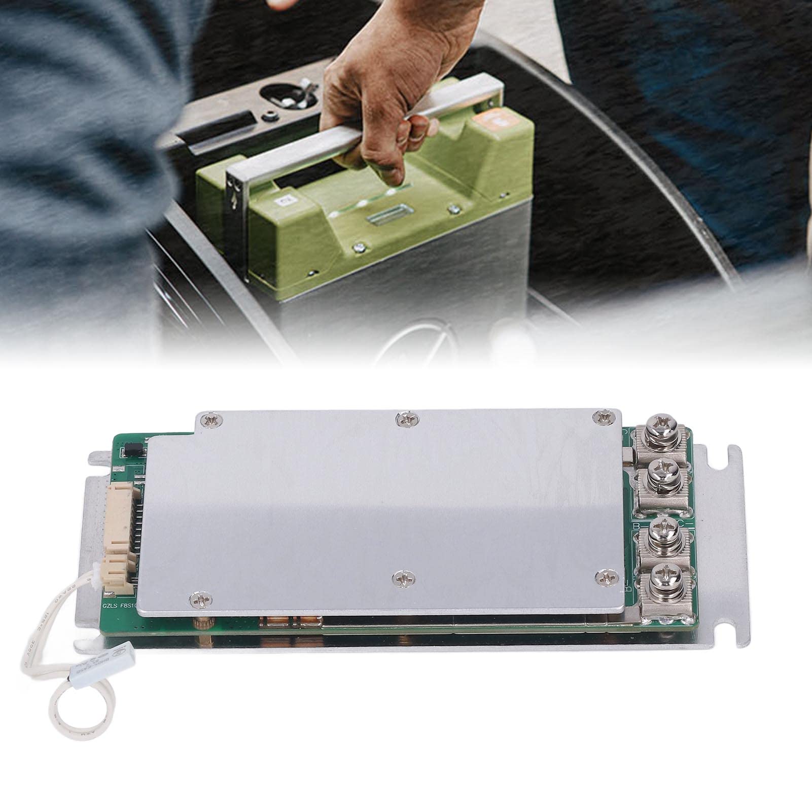 Placa de protección de batería de Litio 3,2 V 120 A 8S Módulo de circuitos Integrados PCB para gestión de batería con Carcasa de aleación de Aluminio Disipación de Calor de (8S)