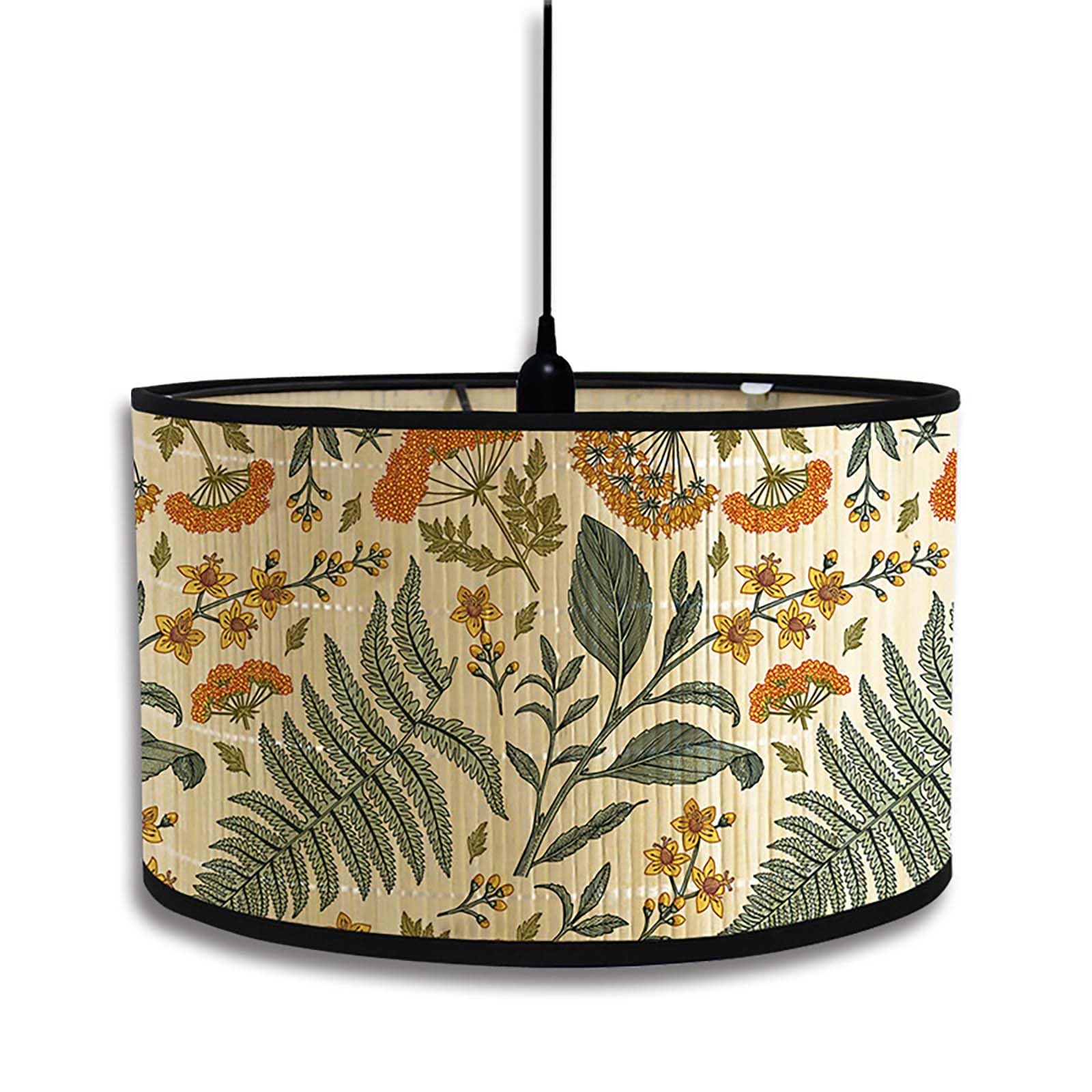 Tebeu88 Style 10 Retro Bamboo Lampshade, Round Drum Shaped Lampshade For Tables Or Chandeliers, Suitable For Simple Ceiling Chandeliers In Living Rooms, Bedrooms, Corridors, And Reading Rooms (Style 10)