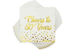 Qilery Cheers Gold Napkins
