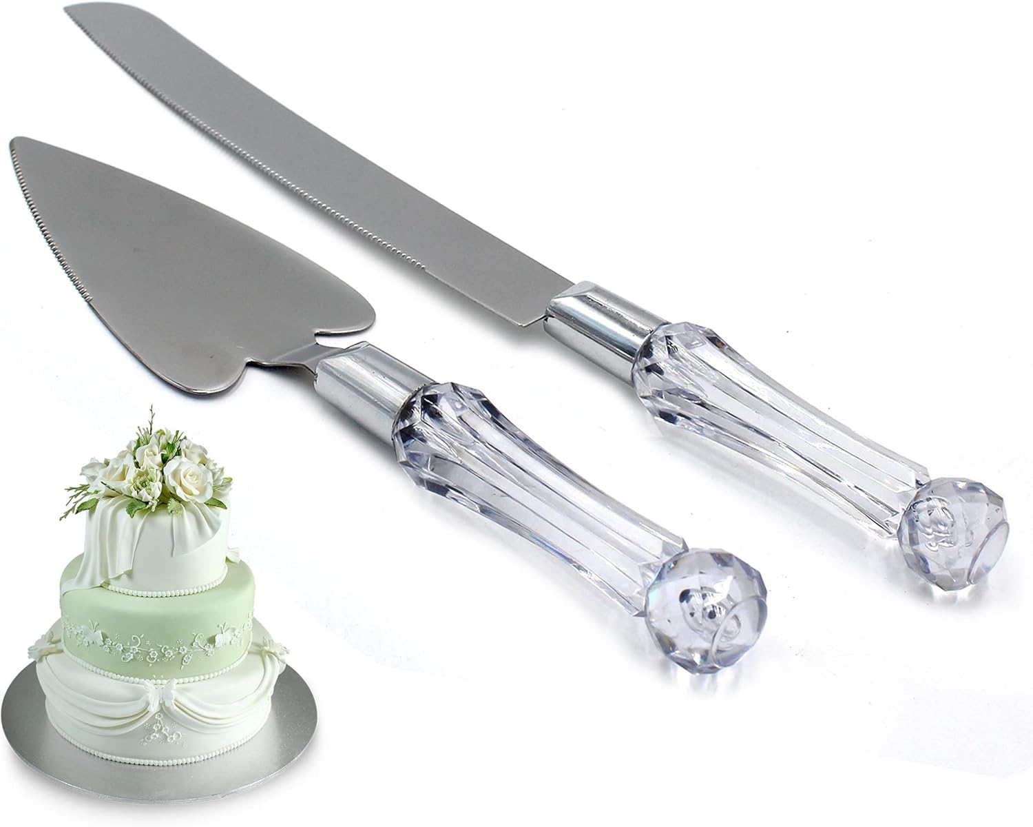 Kuchengerate Cake Knife & Serving Set Stainless Steel Cake and Pie Cutter Server