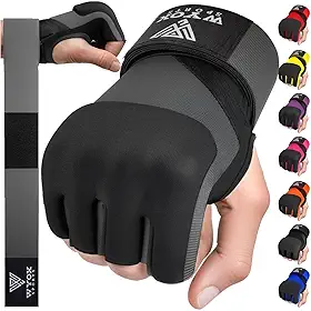 WYOX Luvas Internas de Boxe em Gel para Homens e Mulheres, Tiras Rápidas de Pulso 80cm, Proteção Acolchoada para Nós dos Dedos, Ideais para Muay Thai, Kickboxing, Boxe e