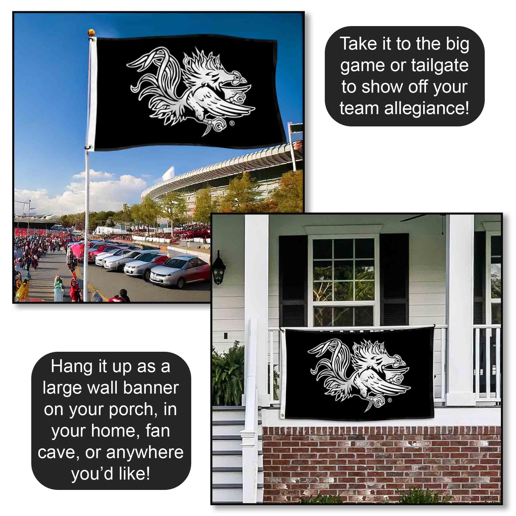 Amazon.com : South Carolina Gamecocks Black Flag : Sports & Outdoors