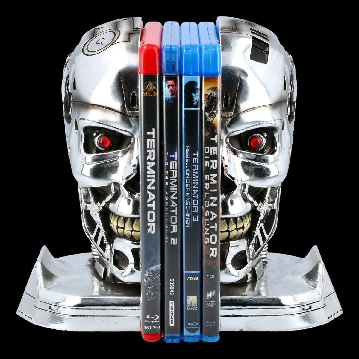 Fantasy Buchstützen - T-800 Terminator 2 | Deko-Artikel, Deko-Figur, inkl. Geschenkverpackung, H 18 cm