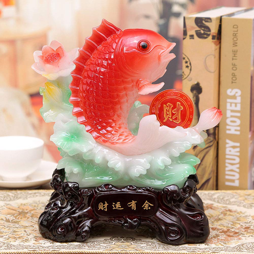 Statue poisson chanceux, cadeau idéal pour couples et collection de famille