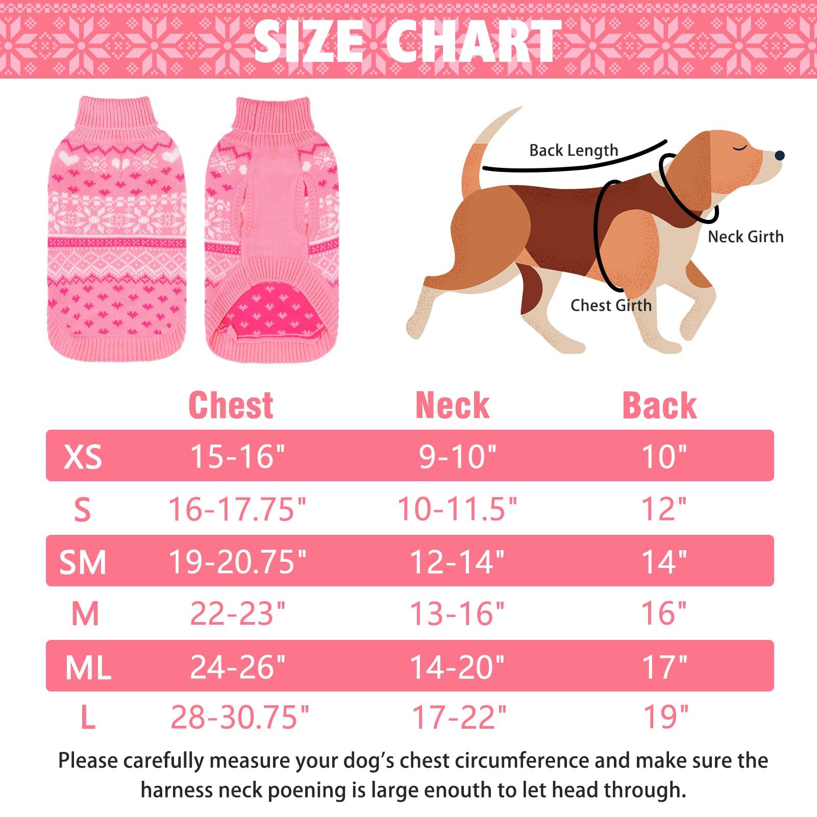 SCENEREAL Dog Sweaters for Large Medium Small Dogs Soft, Warm Turtleneck Puppy Clothes Sweatshirt - Image 2