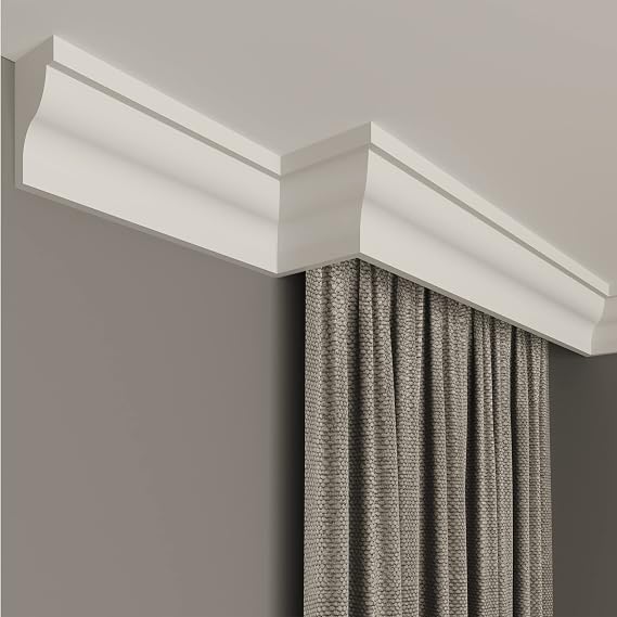 Decorative Coving for Ceilings, Premium Extruded Polystyrene Cornice Coving, Lightweight Ceiling Moulding Trim, Flexible and Durable Ceiling Cornice Trim (CS02, Sample 20cm)