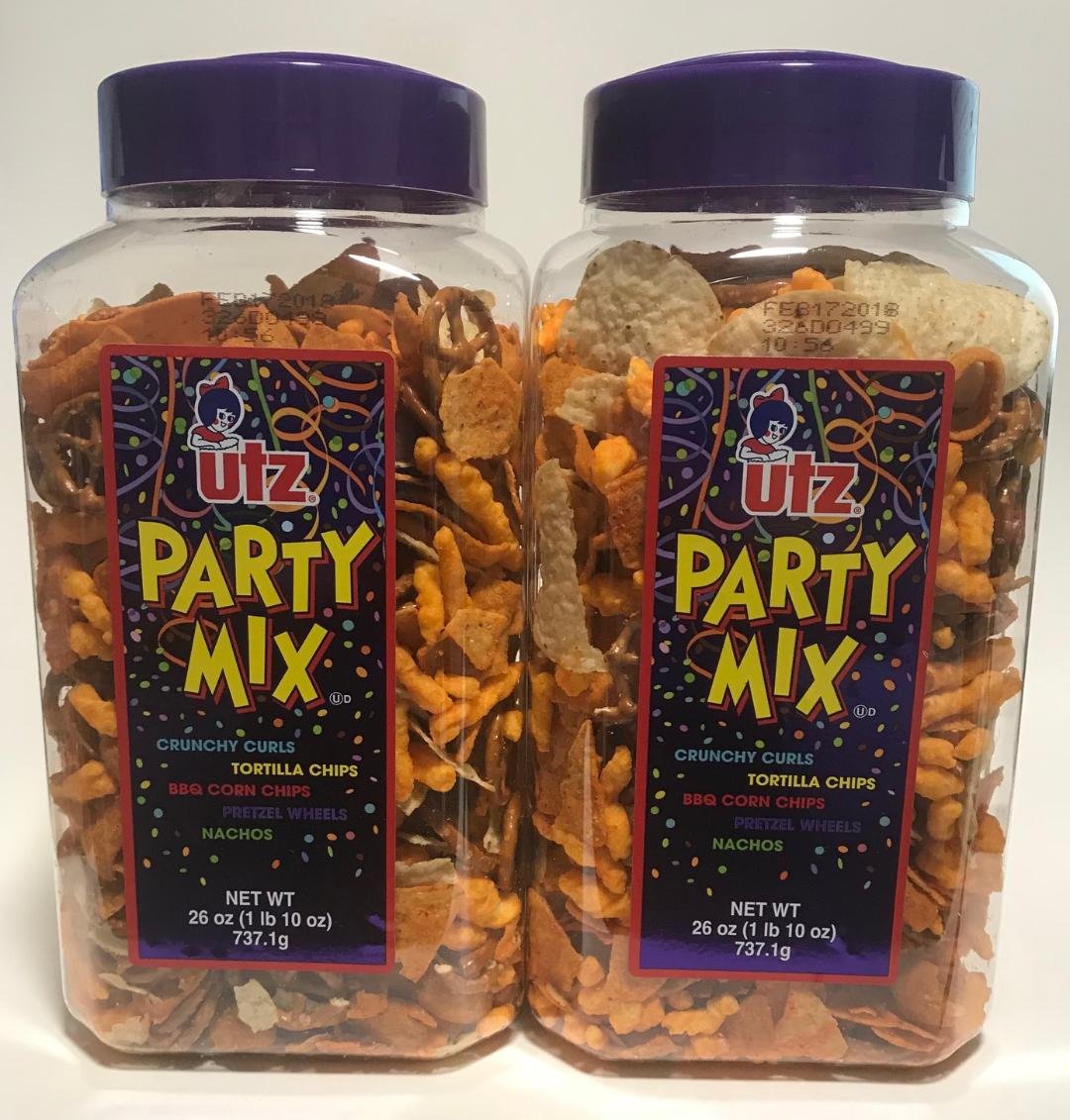 UTZ Party Mix Barrel Chips, 26 oz. ( 2 PACK )