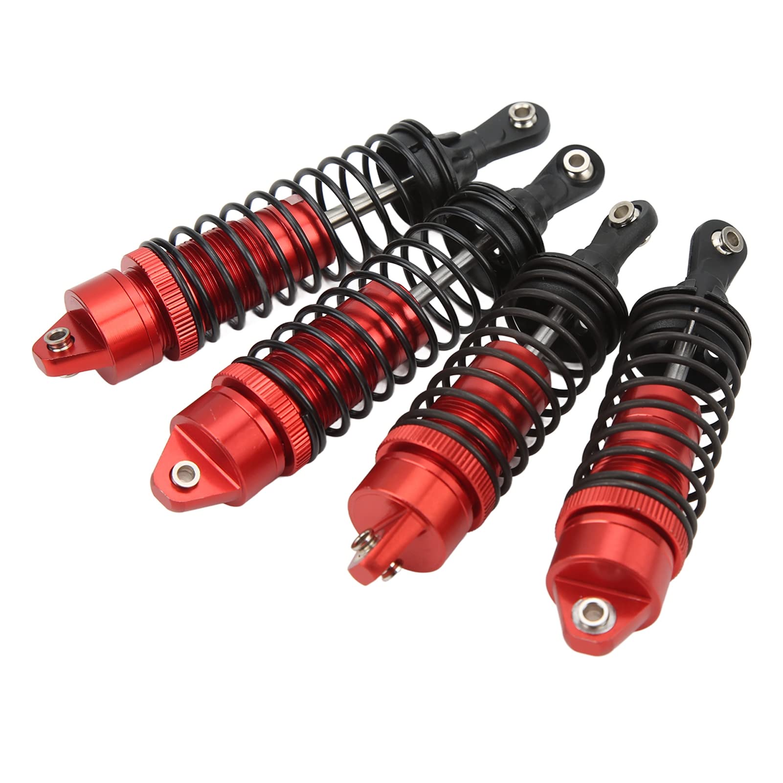 Juego de amortiguadores RC de aleación de aluminio de alto rendimiento para 1/10 RC Car suspensión delantera y trasera (rojo)
