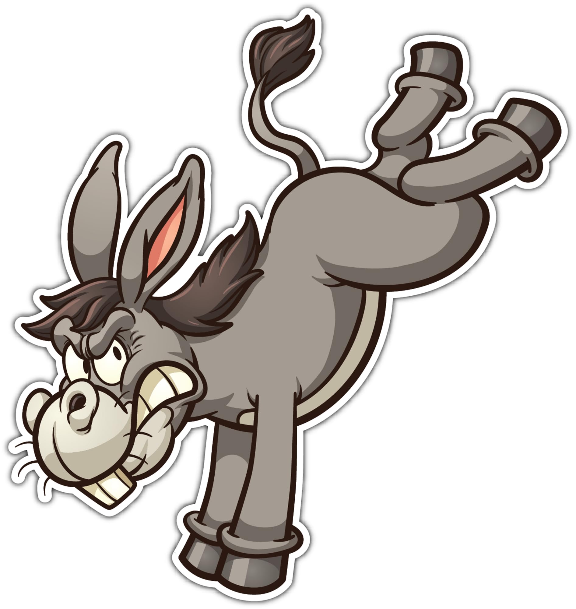 Amazon.com: Cartoon Donkey Kick Mule Ass Car Bumper Vinyl Sticker