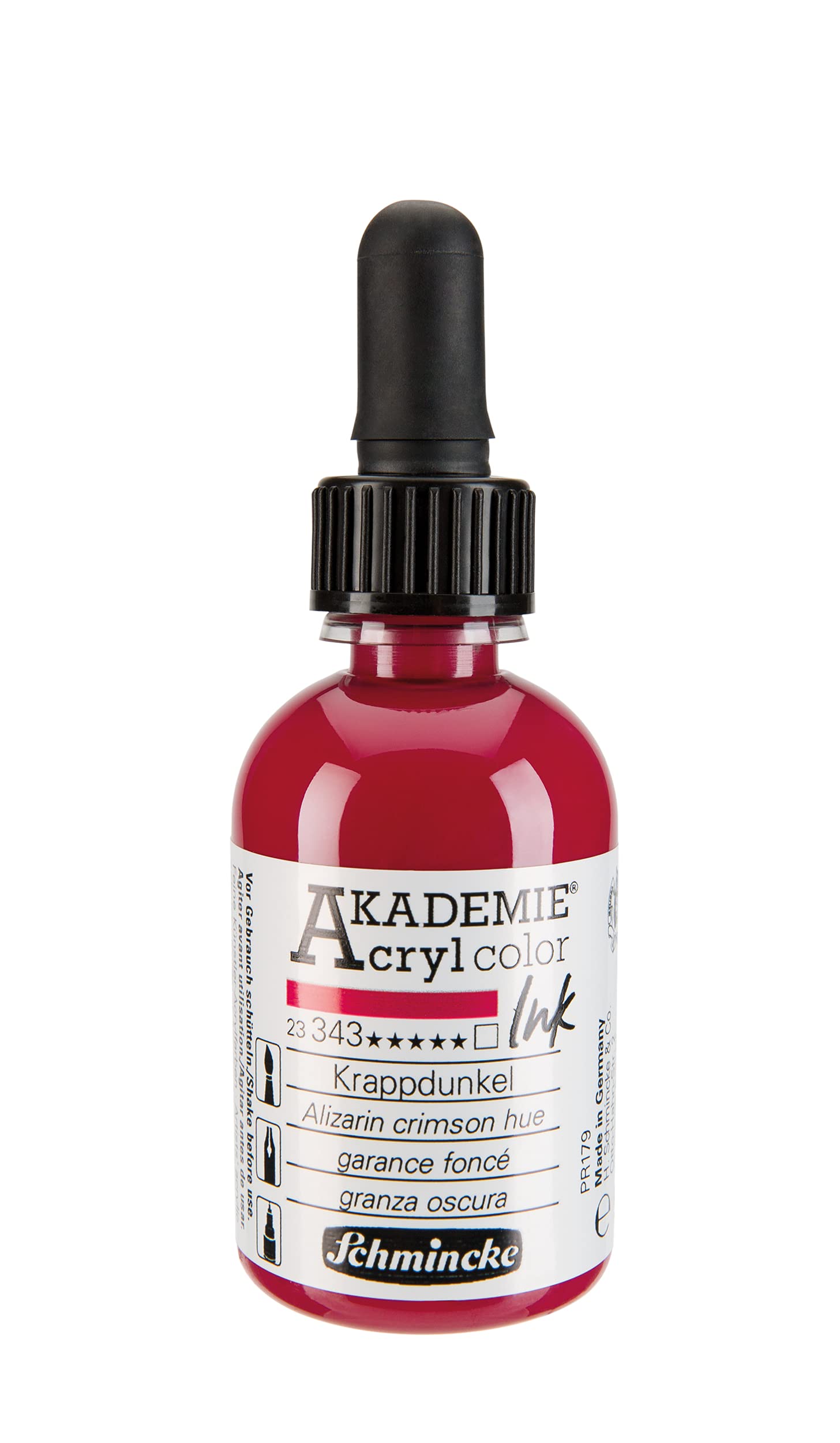 Schmincke Akademie Akrilik Mürekkep 50 ml 343 Alizarin Crimson Hue