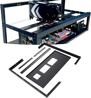 Gaeirt Mining Rig Frame, 8 Gpu Open Air Miner Mining Computer Frame Rig Case Computer Case Rack Open Chassis Computer Case Mining Accessories Tools -frame Only