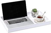 Vista 4 de Bandeja acrílica con mango incrustado, 10x15 pulgadas, blanco