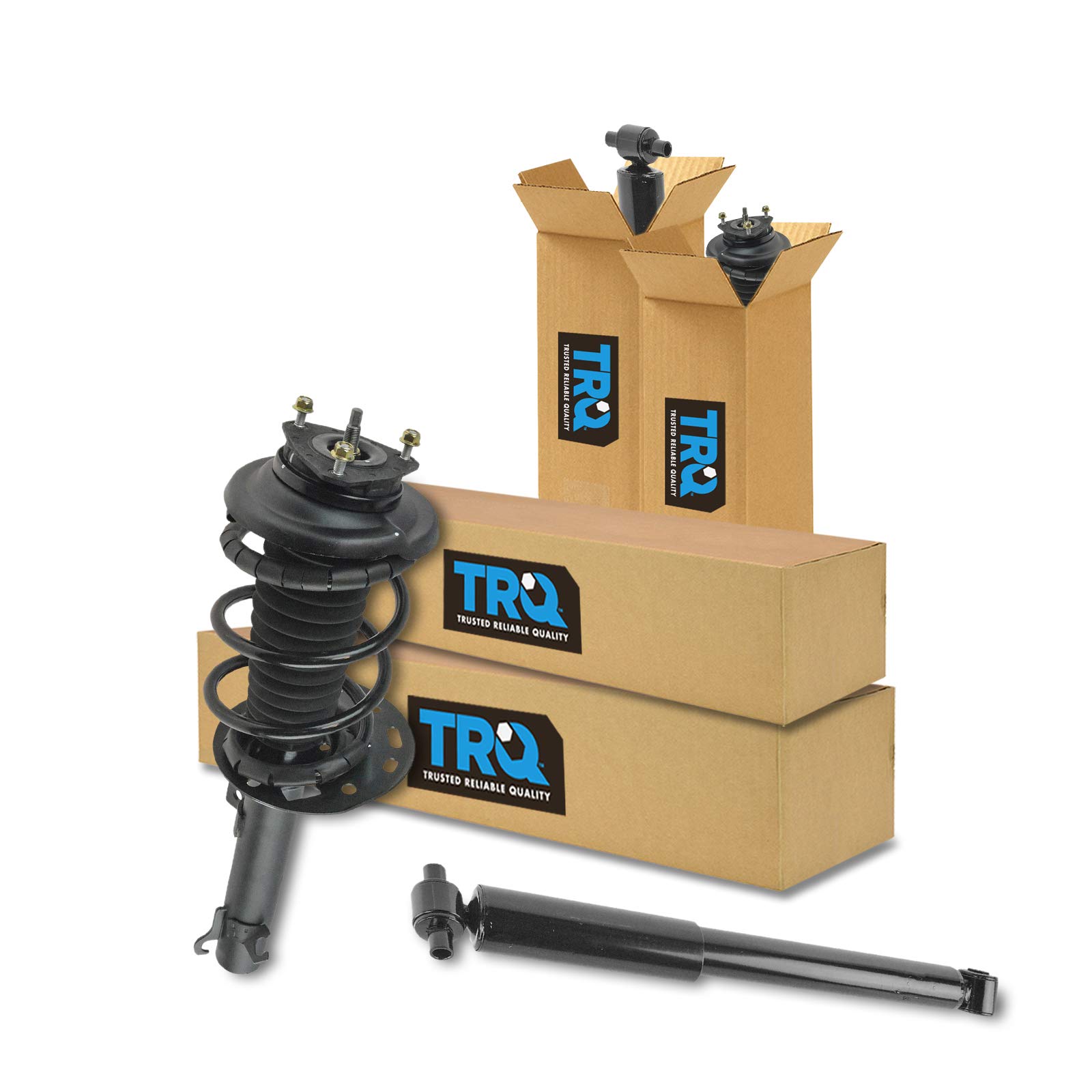 TRQ Front and Rear Complete Strut Assembly &amp; Shock Absorber Kit Complete