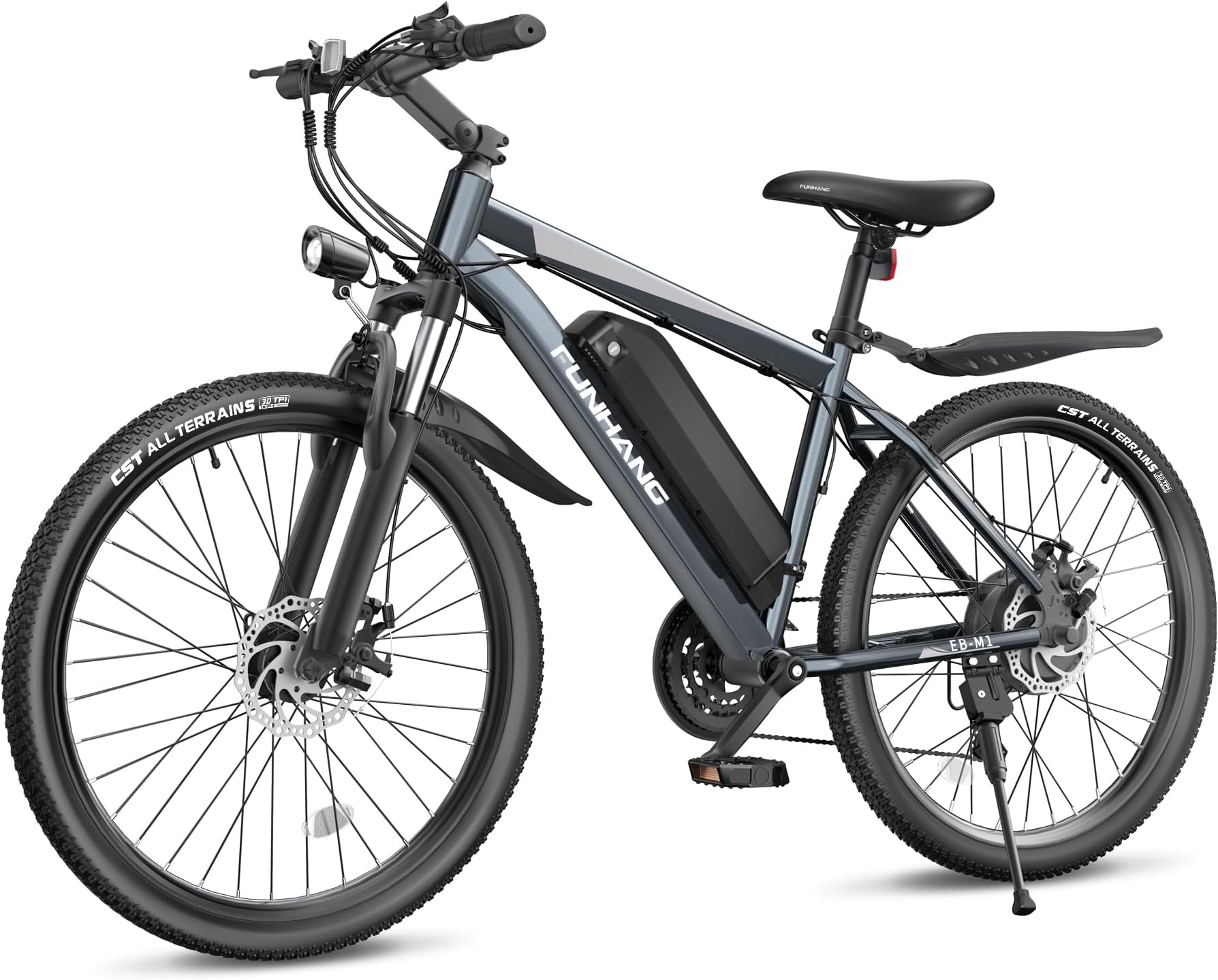 Electric Bike for Adults, 26'' 750W Peak Ebike, Up to 50 Miles 21.7MPH Electric Mountain Bike with 48V 374.4WH Removable Battery, Adjustable Stem, Fenders, Lockable Suspension Fork, 21-Speed