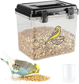 Bird Seed Storage Container,Airtight Bird Food Container-5.2L,Birds Seed Containers with Scoop,Pet Food Storage Containers for Wild Birds Seeds Dispenser Storing Sunflower Seeds