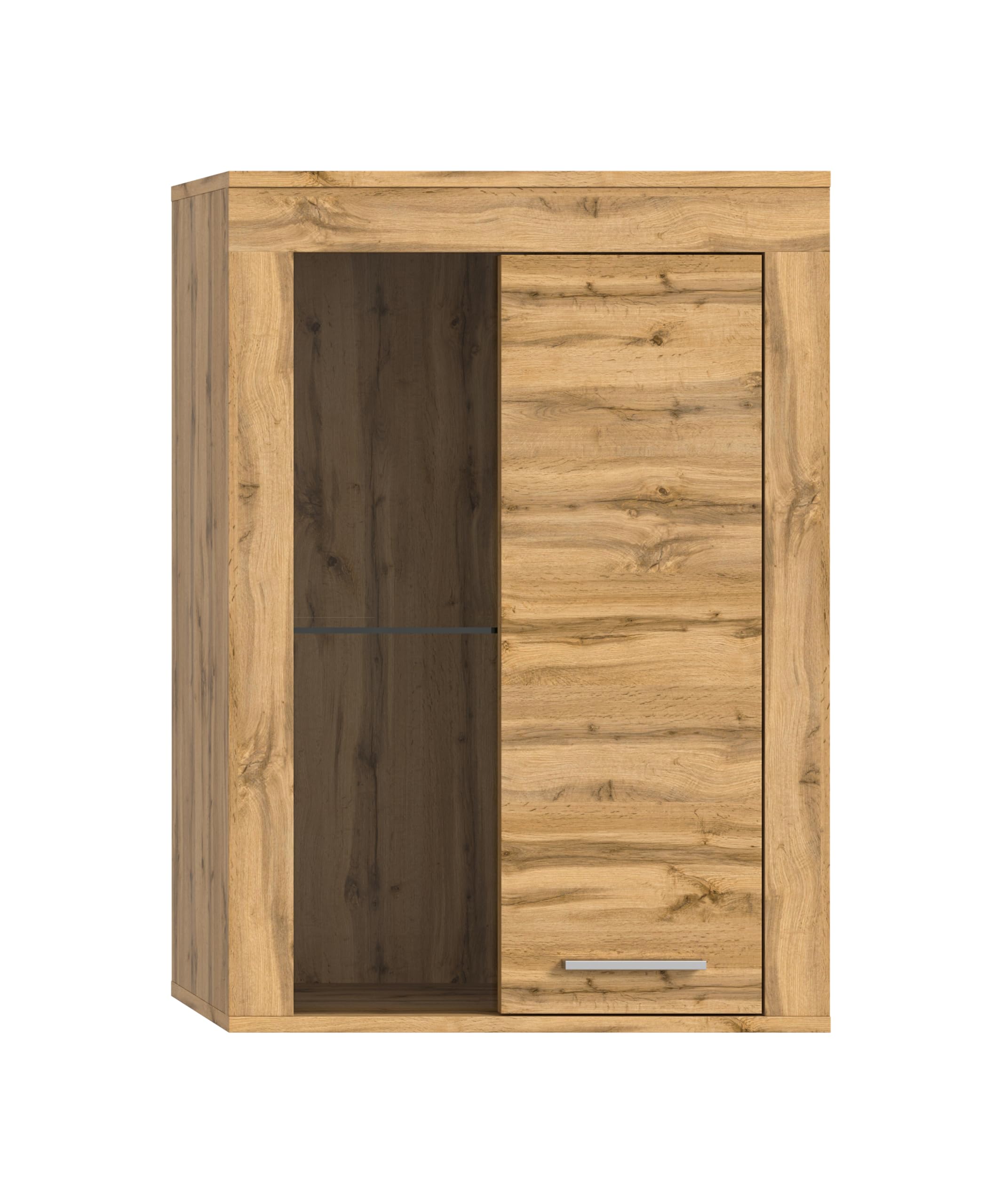xonox.home Wohnen Jam X8BM9T40 - Vitrina de Cristal (600 x 86 x 35 cm, Madera de Roble de Wotan, melamina, 600 x 86 x 35 cm)