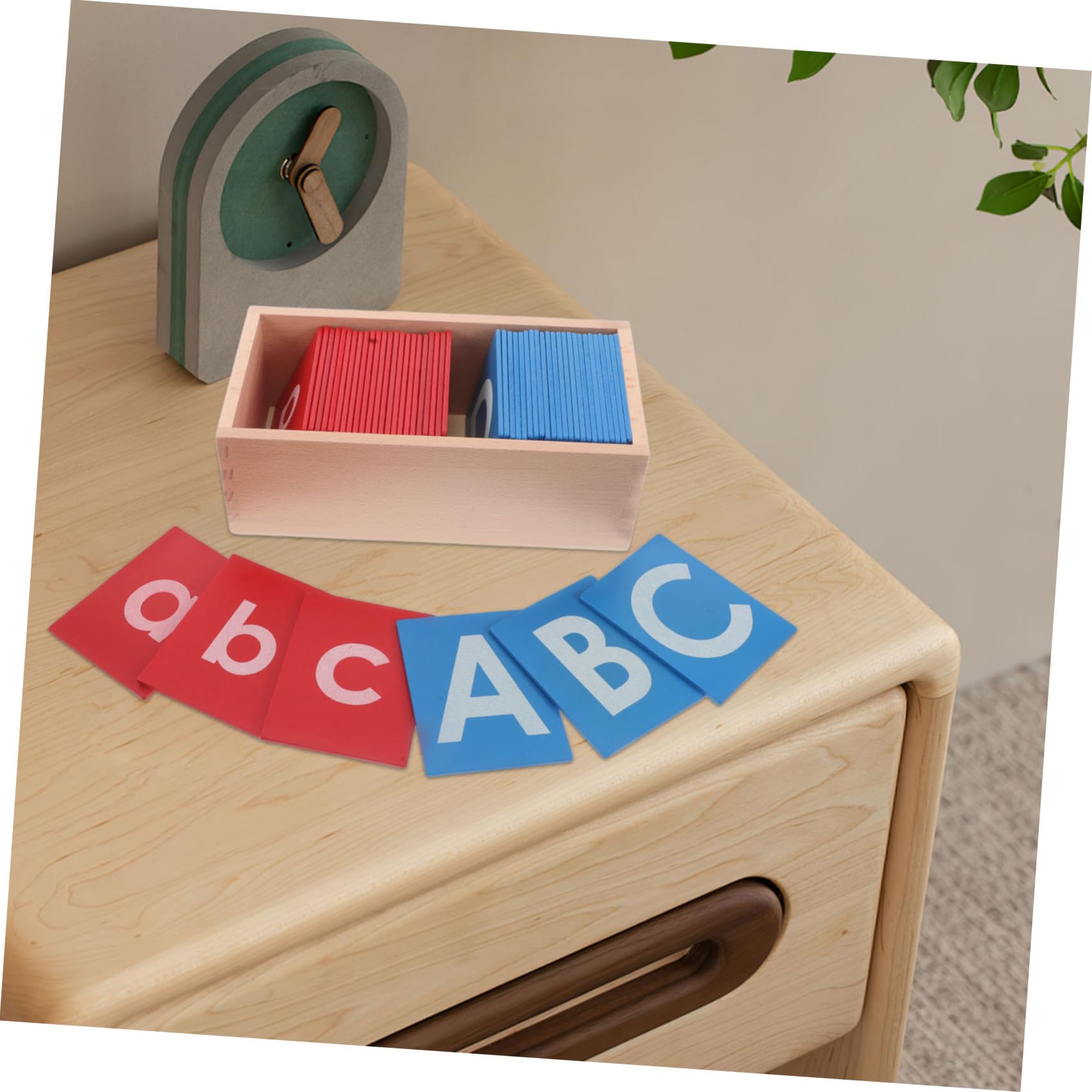 Tavola Alfabetica Montessori Lettere Rosse e Blu in Legno