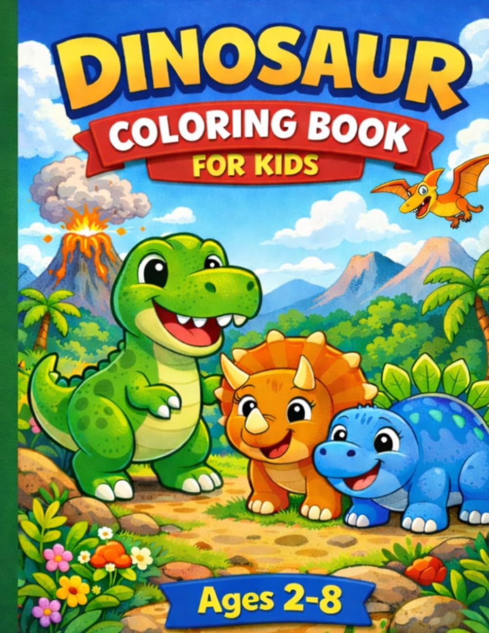 Dinosaur Coloring Book for Kids (Little Dino Coloring Adventures)