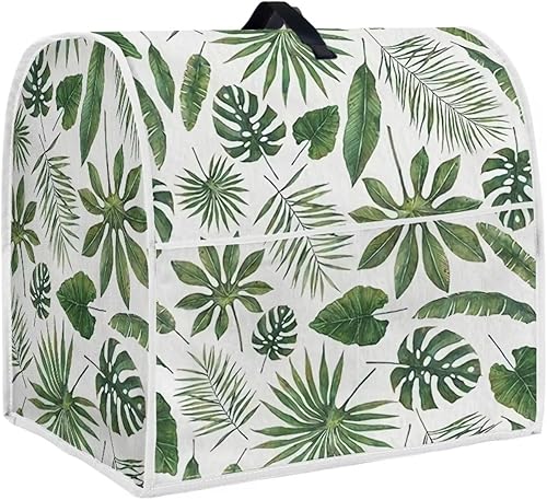 Fundas para batidora de pie de hojas tropicales para cabezal inclinable y modelos de elevador de tazón, cubierta lavable para electrodomésticos de