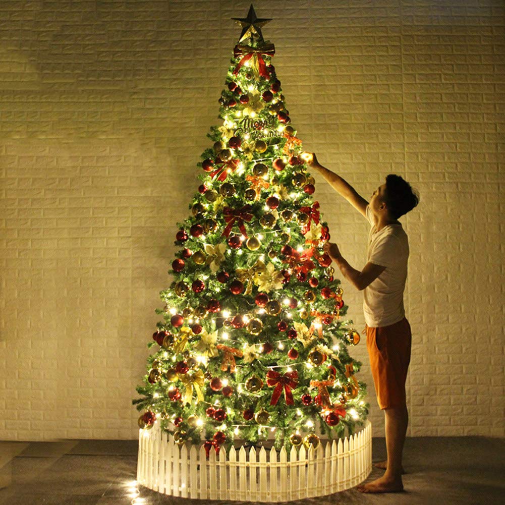 Albero Di Natale Artificiale 1,2 M – Abete Rosso Con 440 Rami In PVC – Base In Metallo Pieghevole – Per Casa, Ufficio, Feste