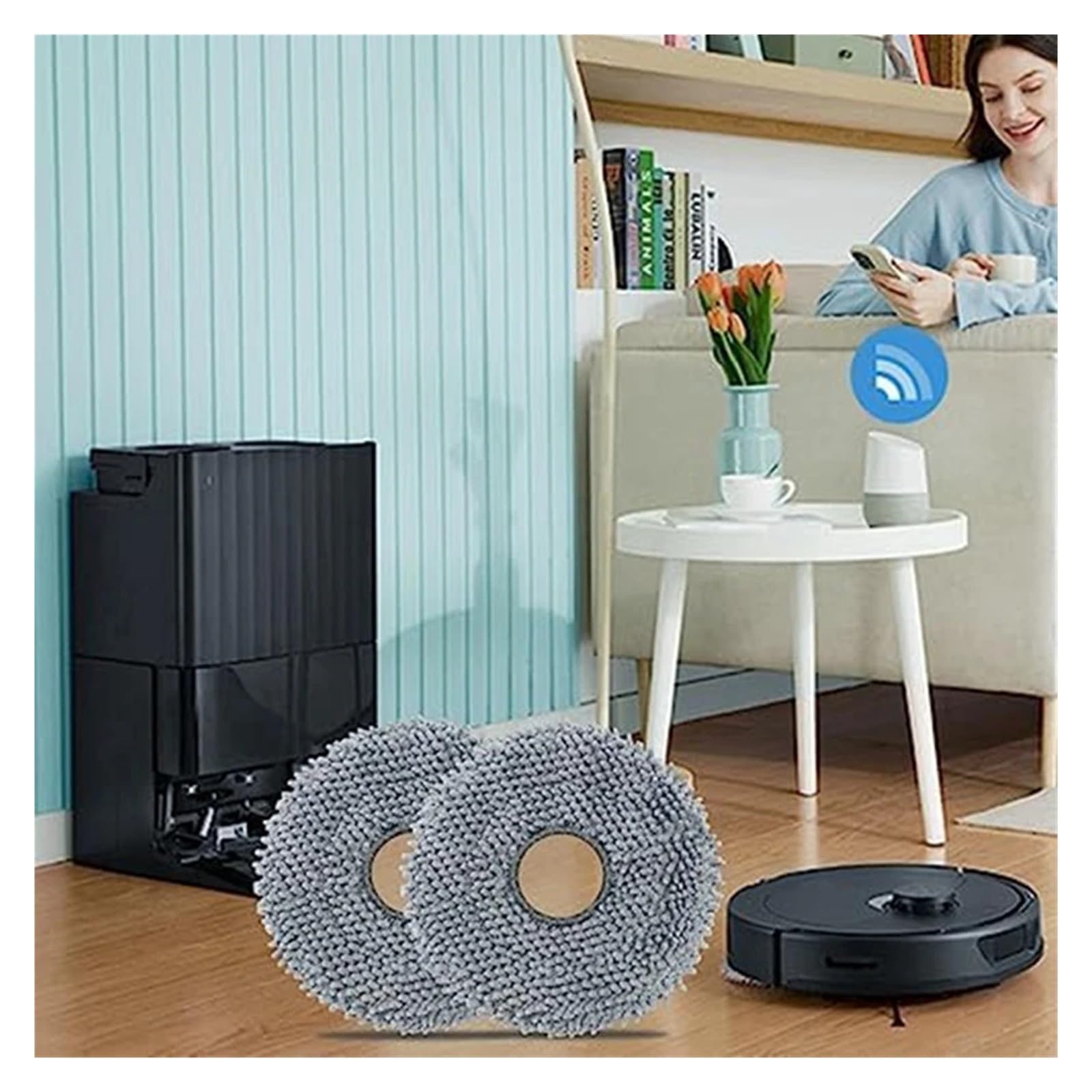 Amazon.co.jp: に対応Roborock Q Revo ロボット掃除機用交換用モップ