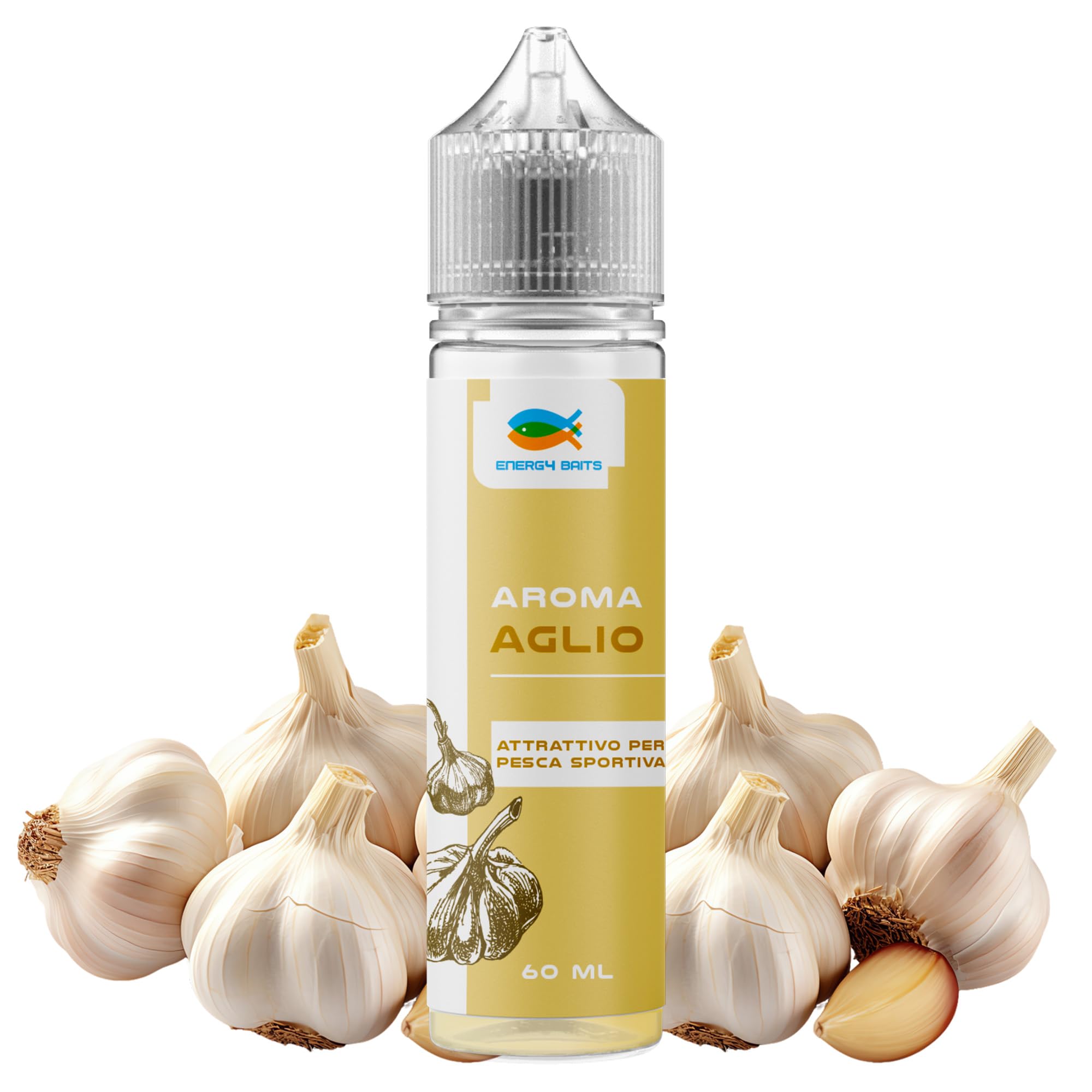 Aroma Aglio per Pesca Sportiva | Attrattivo Liquido da Applicare su Pasture, Esche Artificiali e Boiles (utilizzo a Freddo - No Cottura) - Adatto per la Pesca di Lago e di Mare