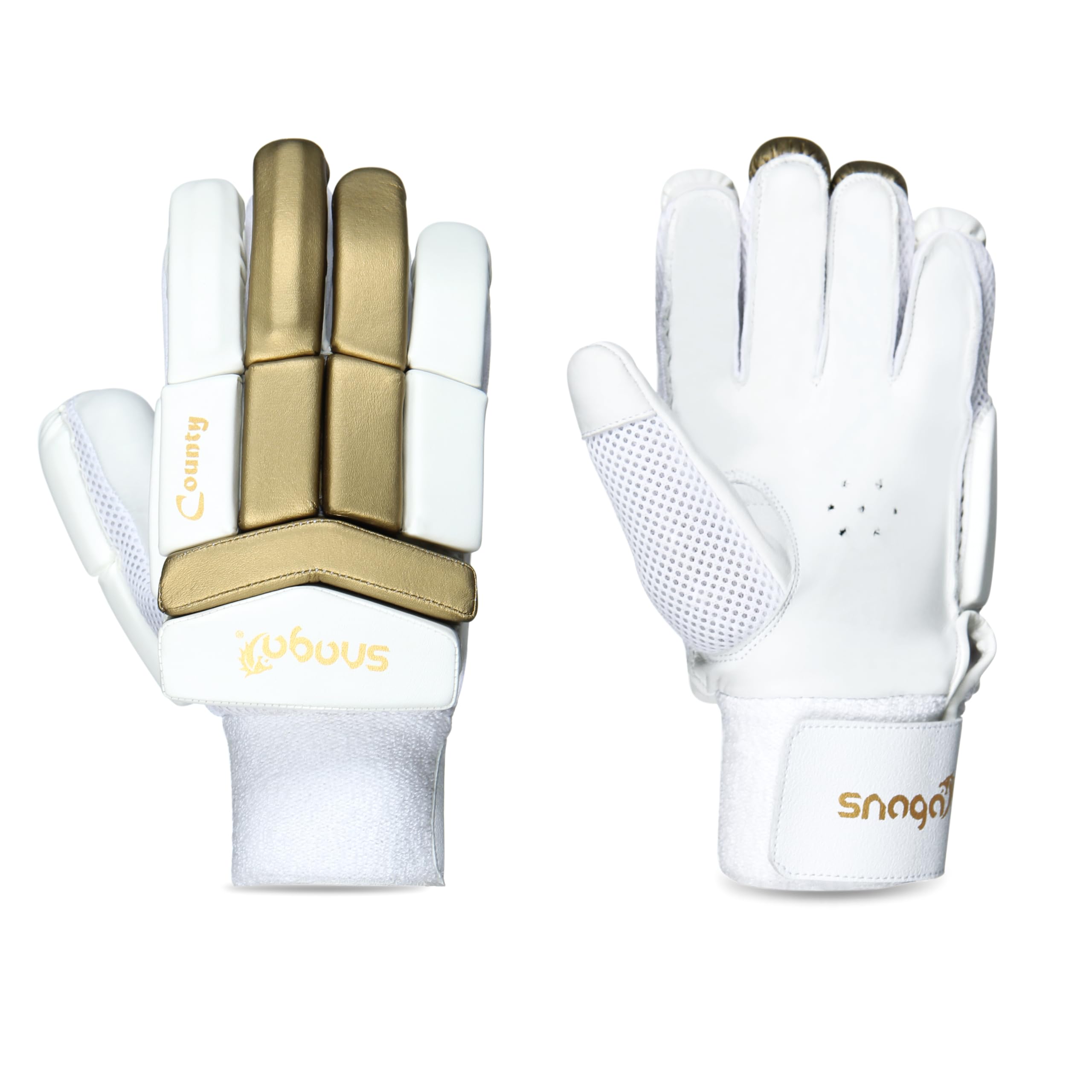 Snaga County Premium Leather Batting Gloves, Fully Paded Gloves/Cut Fingered Gloves for Perfect Grip and Maximum Protection (Mens)-image-21