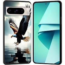 for Pixel 9 Pro Case,Soft Silicone Rubber Bumper Case Shockproof Full-Body Protective Case Cover for Google Pixel 9 Pro,Bald Eagle in Flight