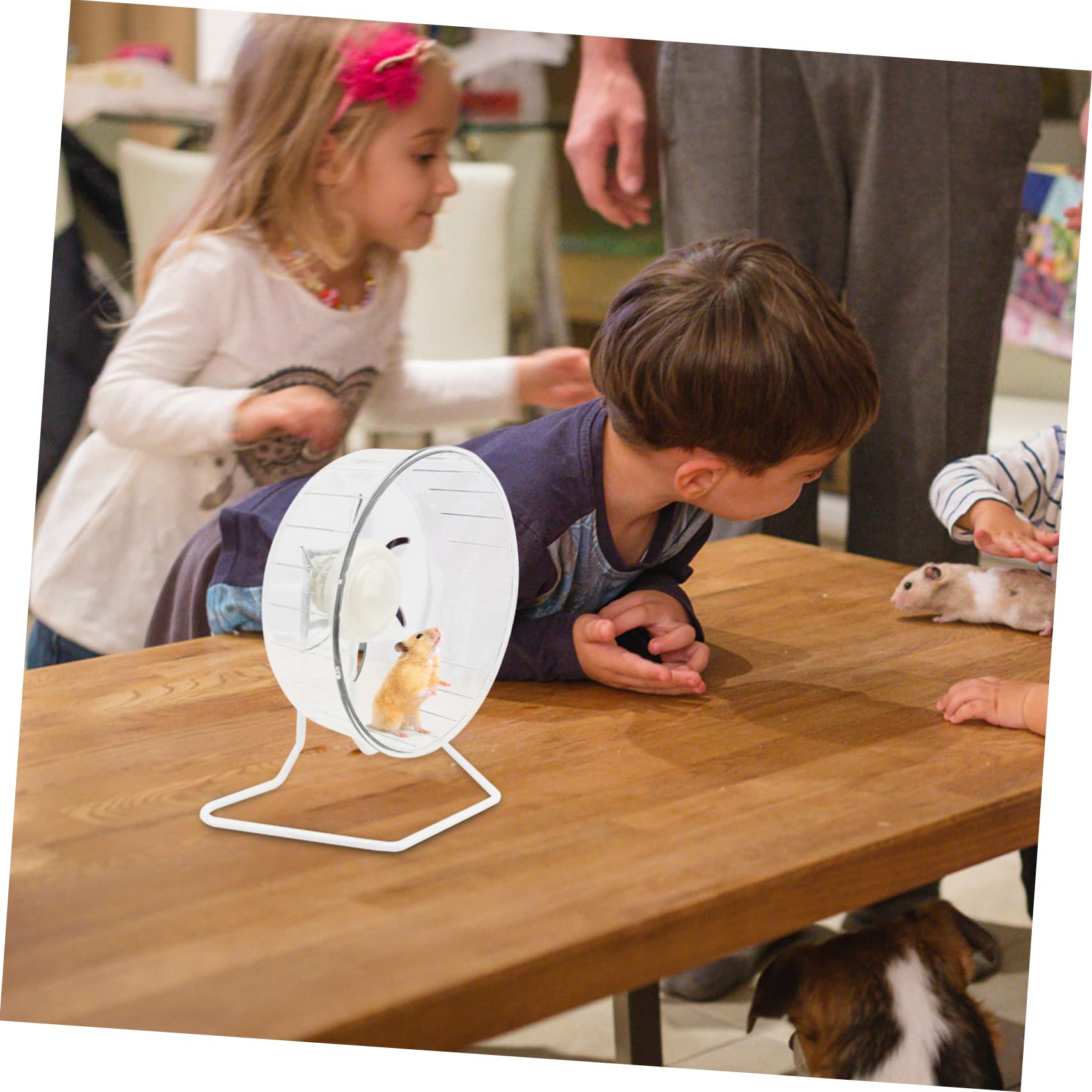 Beavorty Leises Hamsterrad 16cm aus Geruchlosem Kunststoff mit Ständer Geräuscharmes Laufrad für Hamster und Kleintiere Spielzeug zur Bewegung und Fitness