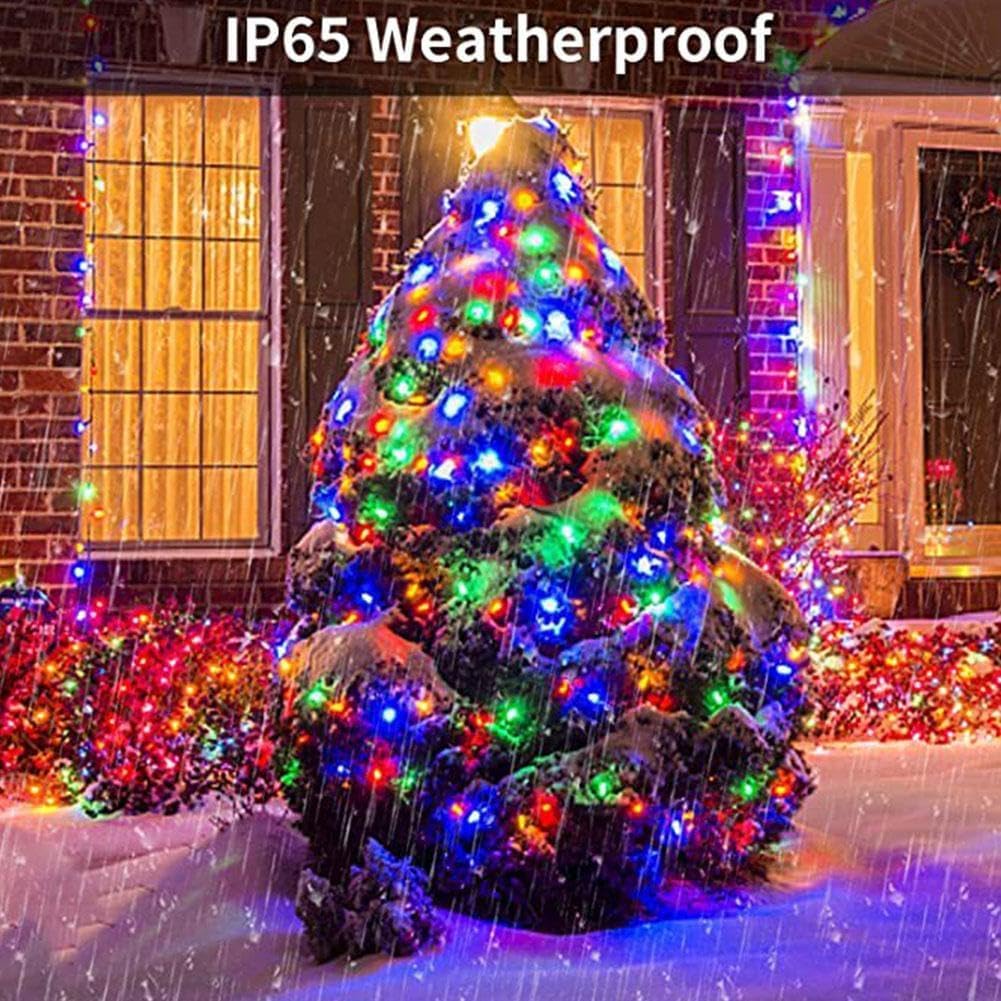 Inteligentne lampki choinkowe, choinki Światła RGB Sterowanie Bluetooth Łańcuch świetlny LED USB, wróżkowe łańcuchy świetlne z pilotem do dekoracji choinki Dekoracja wewnętrzna na zewnątrz/333 (Kolor: