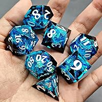 Vista 6 de Moldes de resina para dados de 7 formas, moldes de silicona poliédricos, moldes de dados DND, moldes de fundición de joyería