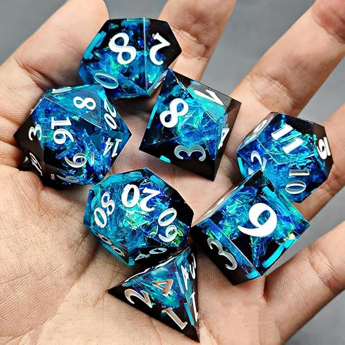 Miniatura 6 de Moldes de resina para dados de 7 formas, moldes de silicona poliédricos, moldes de dados DND, moldes de fundición de joyería para juegos,