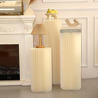 Single 23.6" Large Cylinder Stands for Party, Round Pedestal Stand Foldable Stand for Parties Baby Shower Birthday Wedding Pillars Events Centerpieces Decor Display Decoration