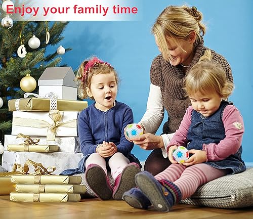 Miniatura 7 de Vdealen Bola mágica de rompecabezas de arcoíris, bola de cubo de velocidad, divertida bola para aliviar el estrés, bola mágica, juguete de