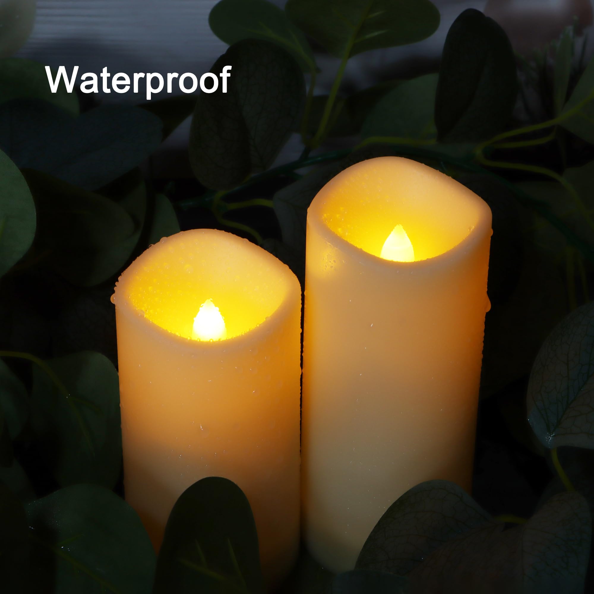 Vela LED Everlasting Glow para interior/exterior, temporizador, color