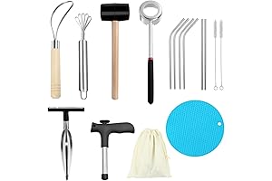16 Pieces Coconut Opener Set for Easy Coconut Opening Anytime, Anywhere