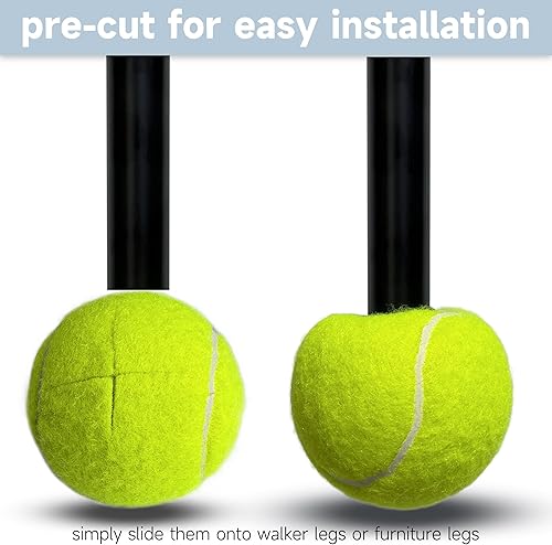 Miniatura 4 de Paquete de 4 pelotas de tenis Walker  Pelotas de tenis precortadas para patas de caminante o muebles, deslizadores y almohadillas de esquí de larga
