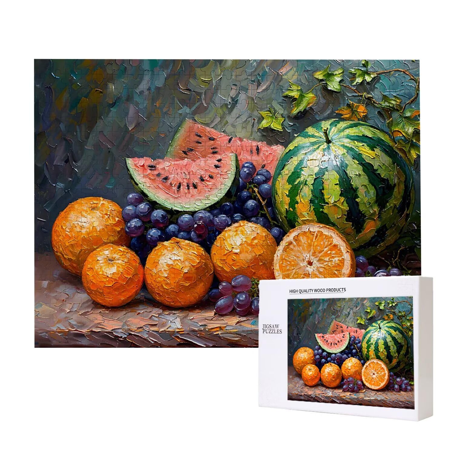 Drewniane puzzle dla dorosłych 1500 sztuk | owoce | Zabawki edukacyjne | Puzzle dla dorosłych i dekoracje rodzinne | Rozmiar 87 x 57 cm | Prezent dla dorosłych | Prezenty świąteczne (rozmiar: 34,8 x