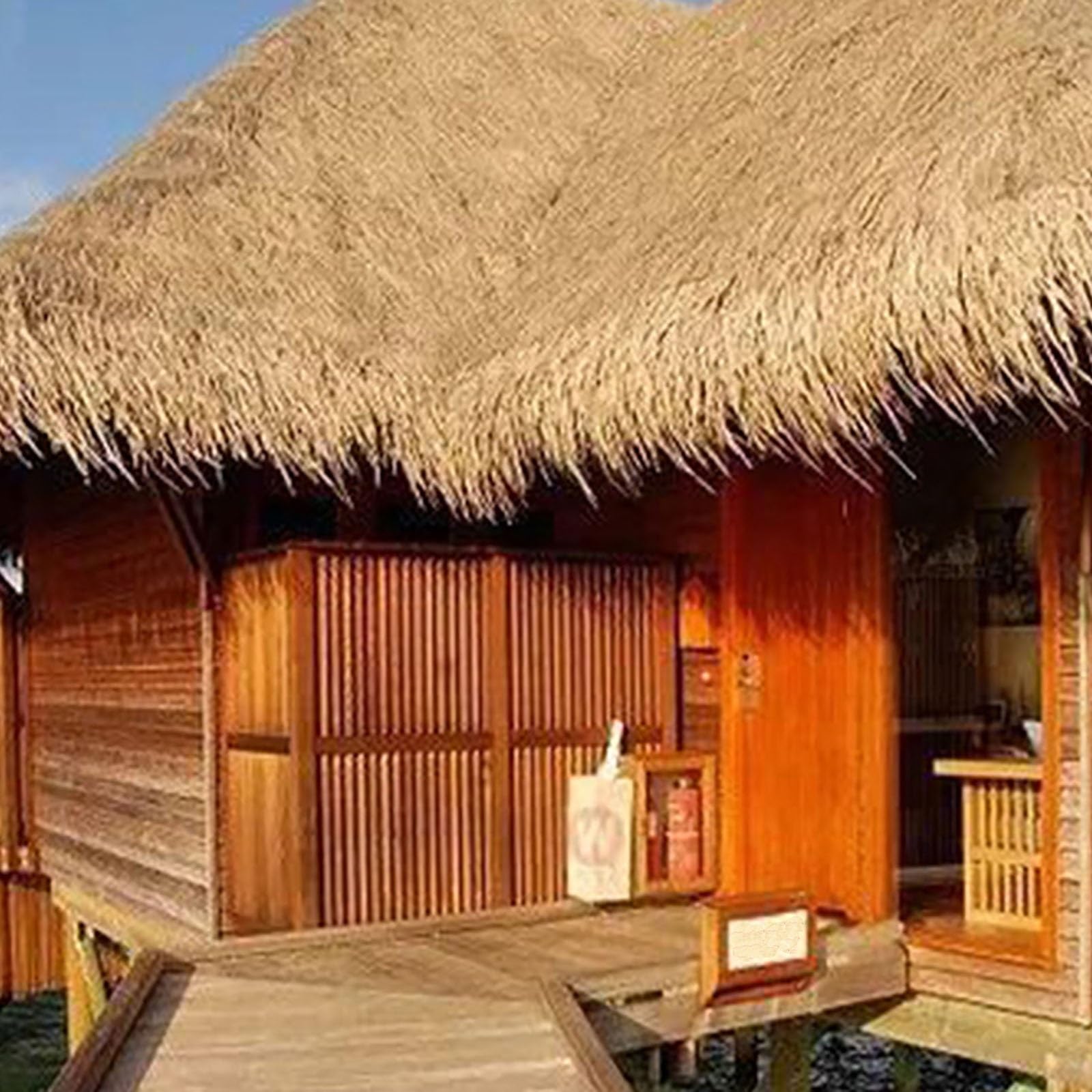 Meksykańska słomiana strzecha dachowa, sztuczna palma, strzecha, do ogrodu, na patio, pokrowiec na parasol, 0,5 x 12 m