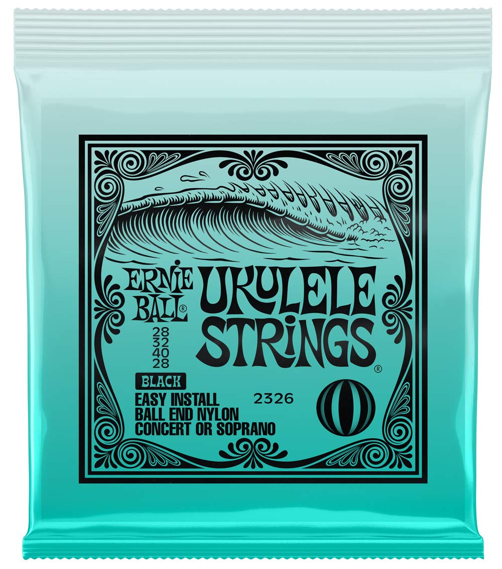 Ernie Ball Ukulele Ball End Nylon Strings, Black (P02326)