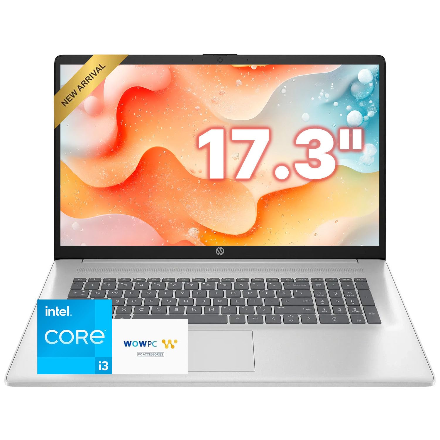 Essential 2025 Laptop, 17.3" FHD, CORE 7 (Beats i7 1355), 64GB RAM, 2TB SSD, FP Reader, Backlit KB, Webcam, Wi-Fi 6, Windows 11 Home, Silver, Bundle with ADATA 512GB External SSD