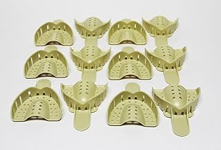 Dental Plastic Disposable Impression Trays Perforated Autoclavable UM #3 (12 Pack)
