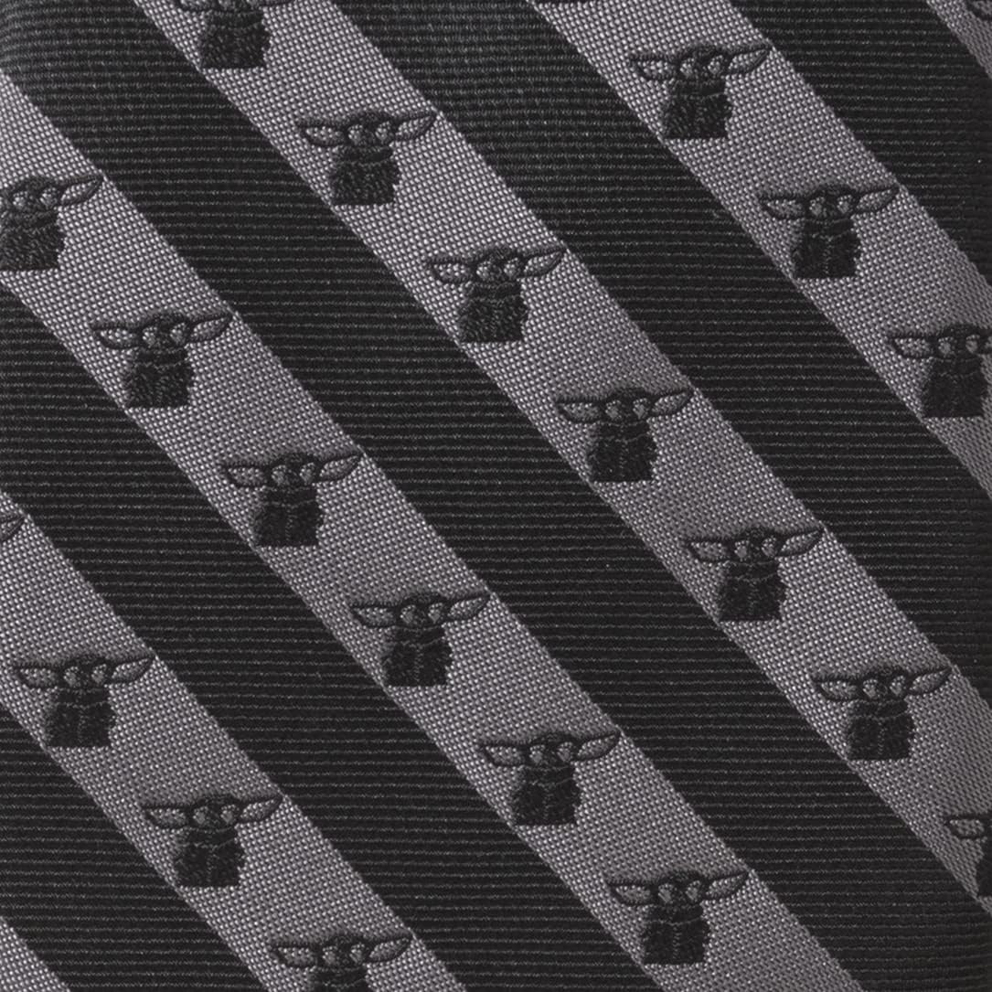 Cufflinks Inc. The Child Charcoal Stripe Men's Tie The Mandalorian Official Merch