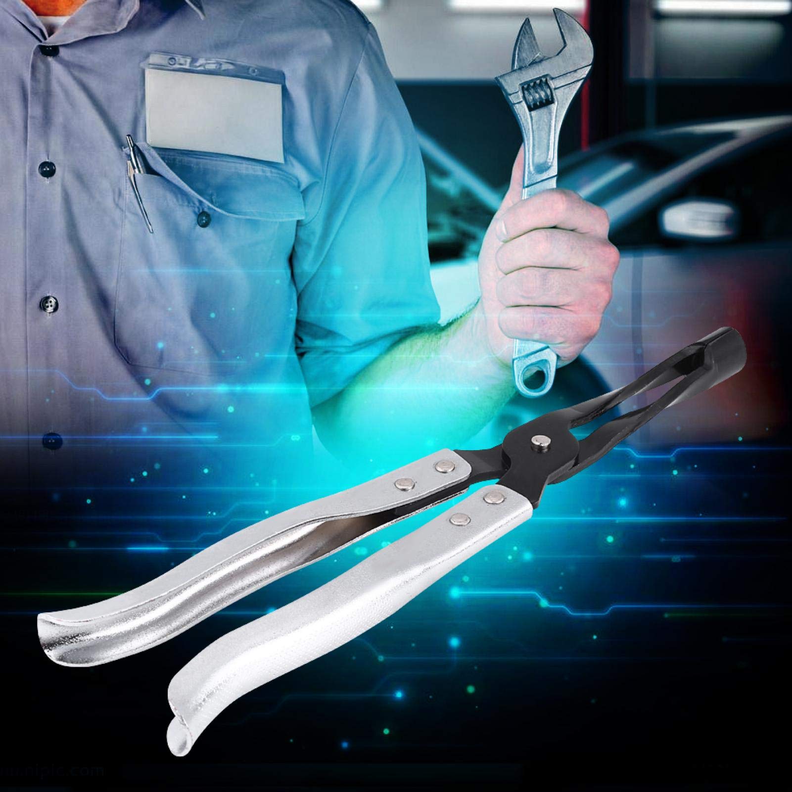 EBTOOLS pour pince joint queue de soupape pour pince pour valve pour valve seal pliers Pince à joint de tige de soupape voiture Auto 27 cm de long universel outil de retrait de joint de tige de soupa