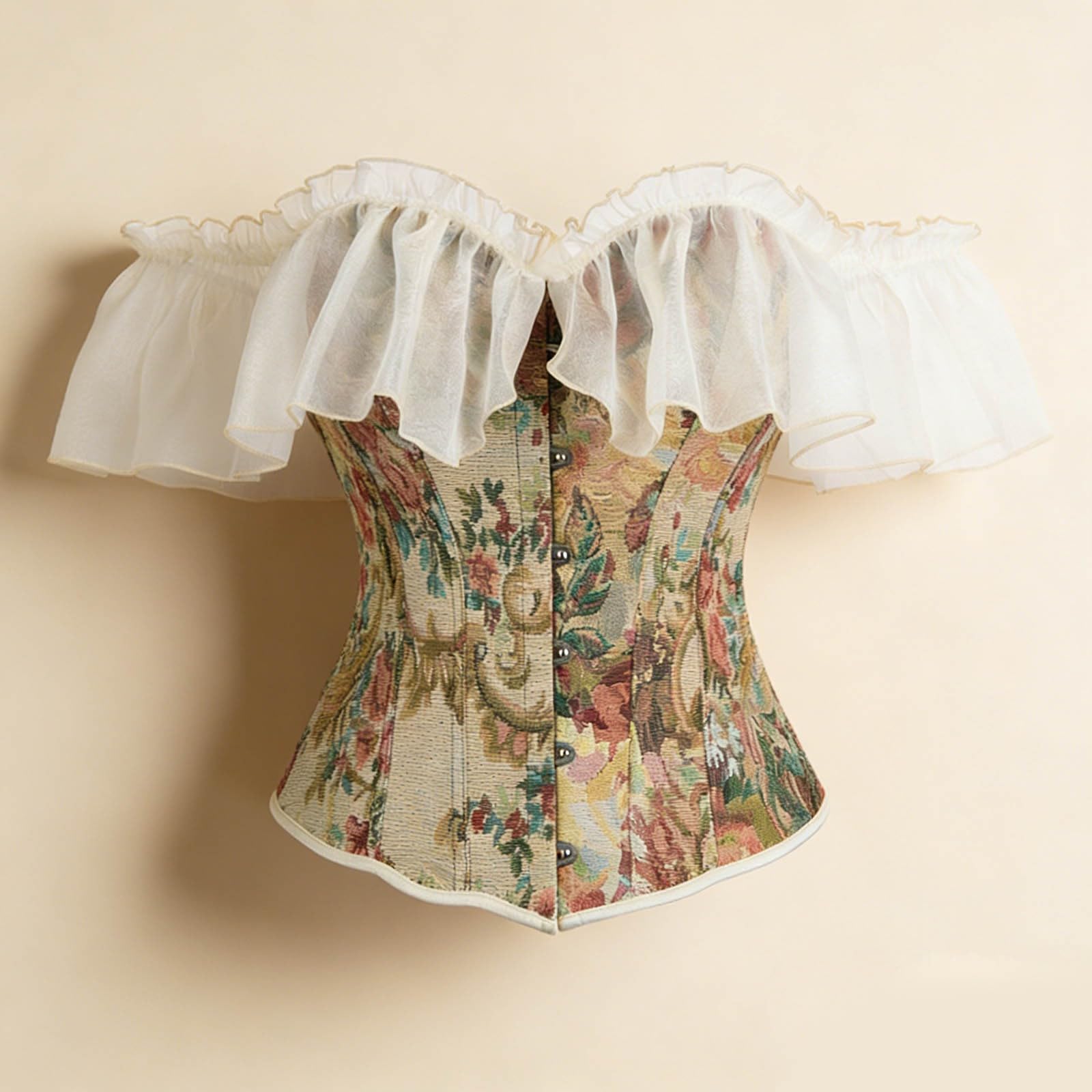 Generisch Corsetto senza spalline con abbottonatura, senza cuciture, modellante senza cuciture, abbottonatura anteriore, senza spalline, controllo e sostegno, shapewear da donna