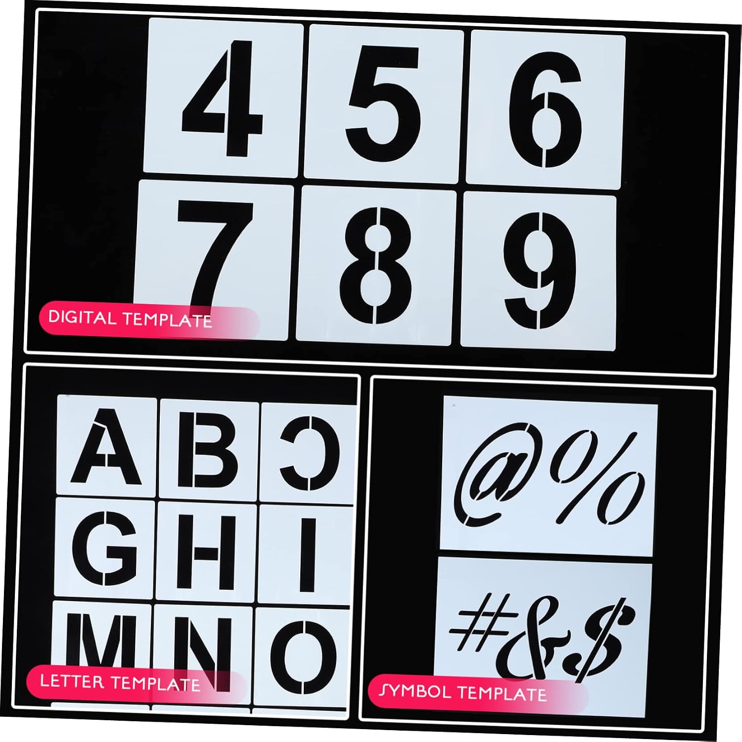 1 Set Letter Template Alphabet Mold Painting Stencils Scrapbook Stencils Letter Stencils Alphabet Templates Alphabet Stencil Stencils for Painting Wood Router The Pet Crafts Number, medium