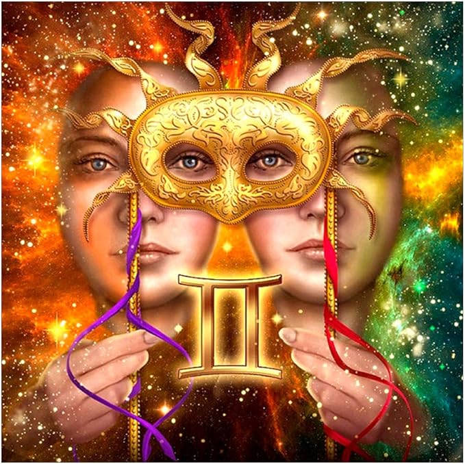 Better Selection 5D DIY Full Drill Constellation Diamond Art Aquarius Cross Stitch Zodiac Signs Embroidery Mosaic Kit Home Decor Wall Art Gifts Gemini