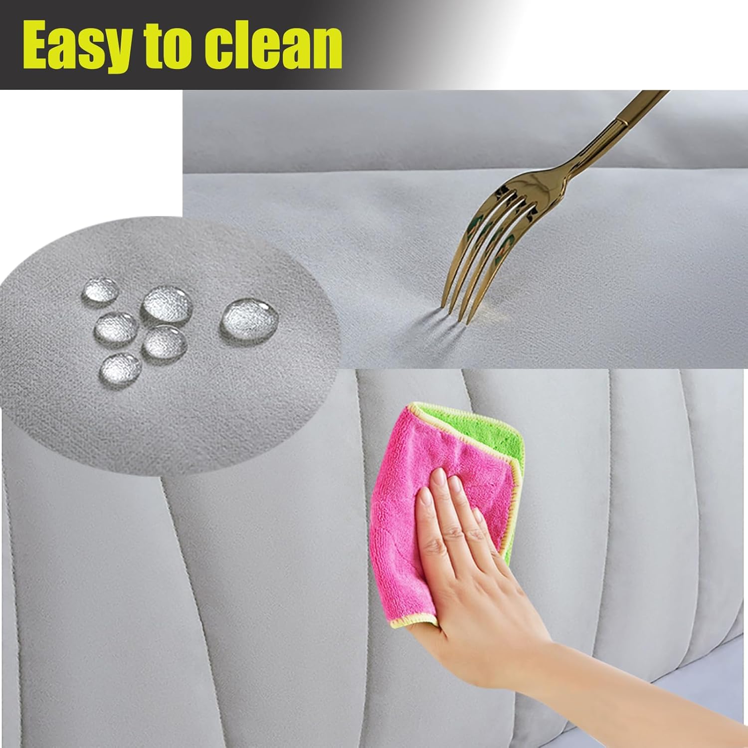 XOUVY Bed Headboard Cover Full Size Bed Headboard Slipcover,Waterproof and Dustproof Headboard Covers, Thickened Upholstered Stretch Bed Head Cover for Small Double Bed