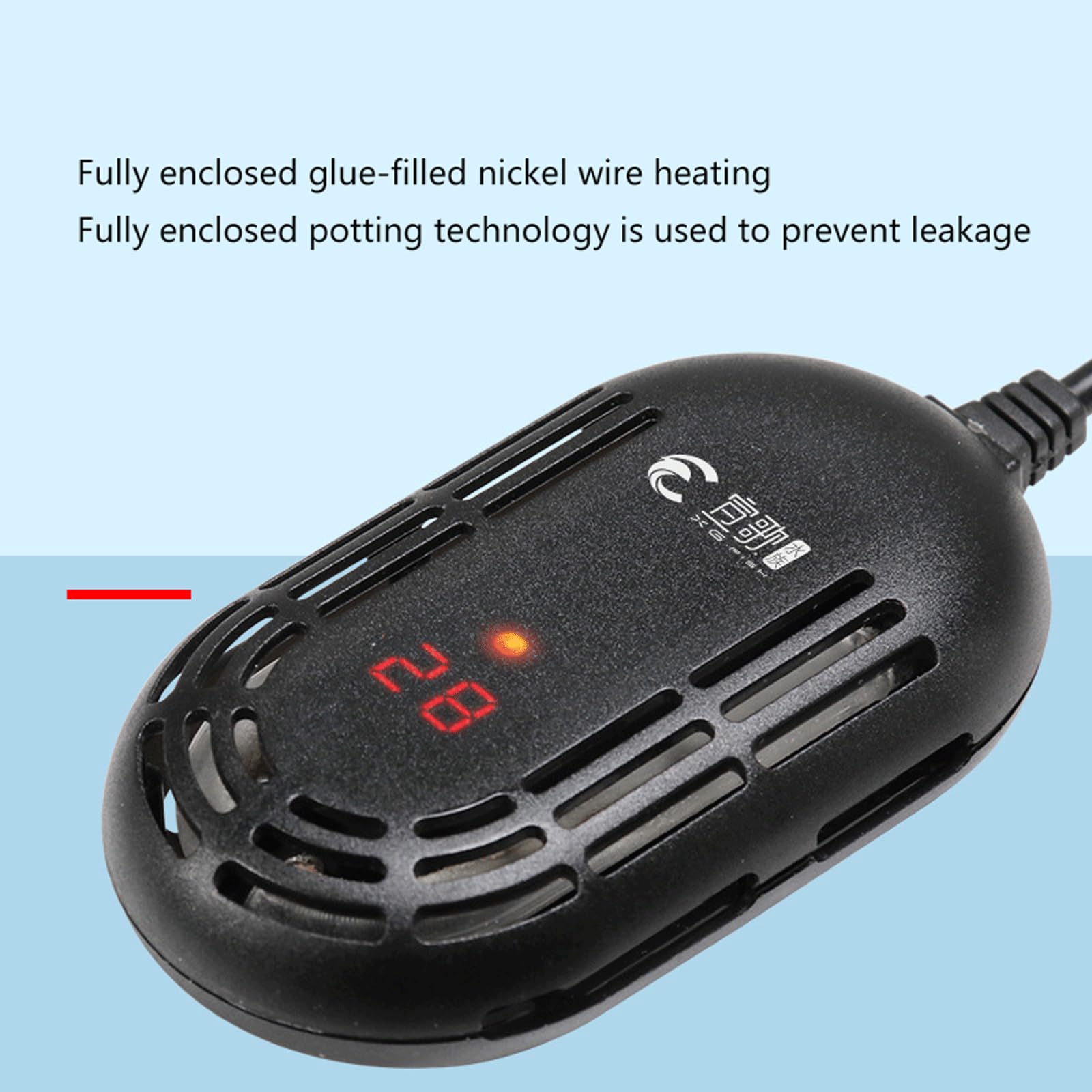 Asta riscaldante per Acquario Asta riscaldante per Acquario per Tartarughe a Temperatura costante Automatica a Prova di Esplosione Riscaldatore per Acquario di Piccole Dimensioni, 50W (50W)